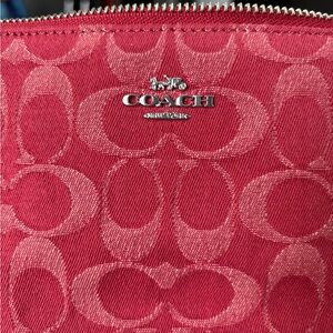 Coach Signature Red Denim Nolita 19